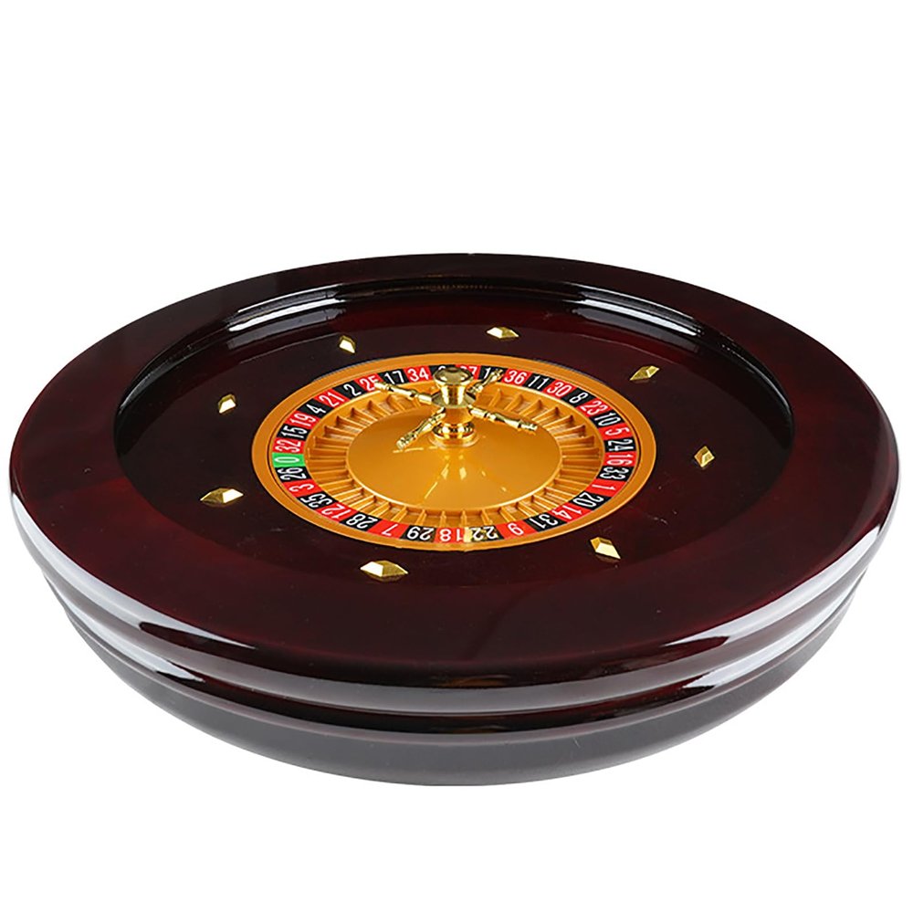 20 in Wooden Roulette Wheel, Precision Bearings Roulette, Roulette Wheel Set for Adults Club Parties, (Single 0) for Home Professional Use or Night Party, Party Game