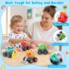 Baby Boy Toys Cars, Push and Go Cars for Kids, Friction Powered Stunt Trucks, 4PCS Construction Vehicles Baby Toys for 2 3 4 5 Years Old Boys Girls, Birthday for Toddler Age 2-3 view 4