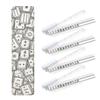 4PCS Mahjong Tile Rack & Pusher with Monochrome Doodle Art Overlapping Rectangular Cards Abstract Mahjong Bag, Clear Acrylic All-in-One Tile Racks with Built-in Push Rods for American Mahjong Sets view 1