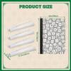 4PCS Mahjong Tile Rack & Pusher with Monochrome Doodle Art Overlapping Rectangular Cards Abstract Mahjong Bag, Clear Acrylic All-in-One Tile Racks with Built-in Push Rods for American Mahjong Sets view 2