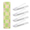 4PCS Mahjong Tile Rack & Pusher with Checkered Pink Green Daisy Flowers Pastel Aesthetic Mahjong Bag, Clear Acrylic All-in-One Tile Racks with Built-in Push Rods for American Mahjong Sets view 1