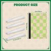 4PCS Mahjong Tile Rack & Pusher with Checkered Pink Green Daisy Flowers Pastel Aesthetic Mahjong Bag, Clear Acrylic All-in-One Tile Racks with Built-in Push Rods for American Mahjong Sets view 2