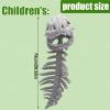 3D Dinosaur Headgear Realistic Plush Skeleton Headpiece for Halloween Fun view 3