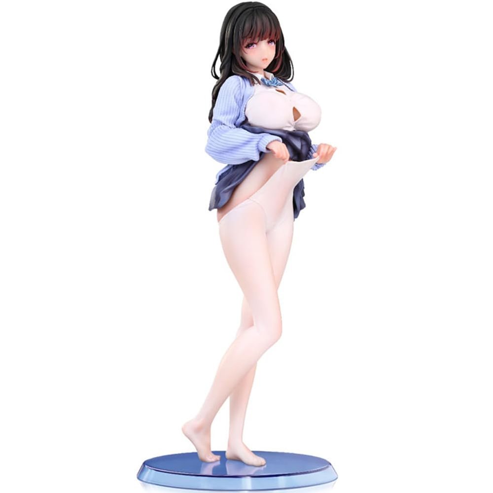 Anime Illustration Girl Figure Bathroom Sister Figurine Standing Pose 27cm Handmade Statue Original Painting Figure Desktop Decoration
