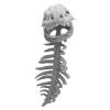 3D Dinosaur Headgear Realistic Plush Skeleton Headpiece for Halloween Fun view 1