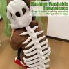 3D Dinosaur Headgear Realistic Plush Skeleton Headpiece for Halloween Fun view 4