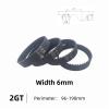 2GT Timing Belt Pitch 2mm Width 6mm Closed Drive Belts Perimeter 96-190mm(2GT-186mm) view 2