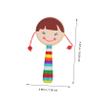 Gogogmee 2Pcs Portable Wooden Rattle Handheld Shaking Instruments for Hand Flexibility Natural Wood Material with Soothing Rattling Sounds Lightweight Educational for Early Random Color view 2