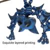 3D Toys 3 d Printed Animals Skeleton Bat Fully Articulated for Halloween Home Office Bookshelf Executive Desk Decoration -Silk Yellow Green||22cm view 2