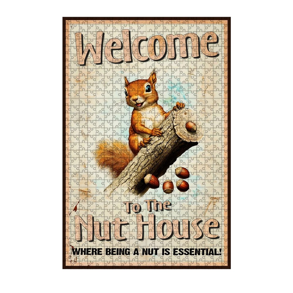 1000 Piece Adults Kids Jigsaw Welcome to The Nut House Kids & Parents Educational Travel Toy 29.5x19.7 Inch