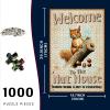 1000 Piece Adults Kids Jigsaw Welcome to The Nut House Kids & Parents Educational Travel Toy 29.5x19.7 Inch view 2