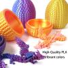 3D Printed Dragons 3D Printer Toys Dragon with Wings and Egg Fully Articulated for Home Office Decompression Decor Executive Desk Toys-Laser Blue view 3