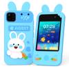 Kids Smart Phone Toy - Toddler Cell Phone 2.8" Touchscreen Dual Camera with 20 Puzzle Games, Safe No WiFi for Kids 3-6, Educational Play Phone, Durable for 5 Year Old Boys Girls (Blue) view 1