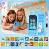 Kids Smart Phone Toy - Toddler Cell Phone 2.8" Touchscreen Dual Camera with 20 Puzzle Games, Safe No WiFi for Kids 3-6, Educational Play Phone, Durable for 5 Year Old Boys Girls (Blue) view 4