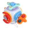 FELTECHELECTR Montessori Busy Cube Sensory with Plastic Busy Ball Structure for Hand-Eye Coordination and Fine Motor Skill Development Preschool Learning Activity Cube for Boys view 1