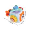 FELTECHELECTR Montessori Busy Cube Sensory with Plastic Busy Ball Structure for Hand-Eye Coordination and Fine Motor Skill Development Preschool Learning Activity Cube for Boys view 2