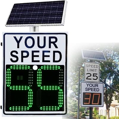 Solar LED Speed Limit Sign - 75x60cm Waterproof Traffic Sign, Easy to Install Solar-Powered Speed Meter for All Weather Outdoor Use on Roads and Streets