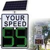 Solar LED Speed Limit Sign - 75x60cm Waterproof Traffic Sign, Easy to Install Solar-Powered Speed Meter for All Weather Outdoor Use on Roads and Streets view 1