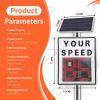 Solar LED Speed Limit Sign - 75x60cm Waterproof Traffic Sign, Easy to Install Solar-Powered Speed Meter for All Weather Outdoor Use on Roads and Streets view 2