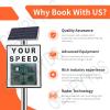 Solar LED Speed Limit Sign - 75x60cm Waterproof Traffic Sign, Easy to Install Solar-Powered Speed Meter for All Weather Outdoor Use on Roads and Streets view 3