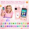Kids Smart Phone Toy - Toddler Cell Phone 2.8" Touchscreen Dual Camera with 20 Puzzle Games, Safe No WiFi for Kids 3-6, Educational Play Phone, Durable for 5 Year Old Boys Girls (Pink) view 3