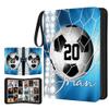 Personalized Soccer Card Binder Custom Name & Number Gifts for Sports Lover Collectible Trading Card Albums Fits 400 Cards (Soccer Card Binder 05) view 1