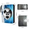 Personalized Soccer Card Binder Custom Name & Number Gifts for Sports Lover Collectible Trading Card Albums Fits 400 Cards (Soccer Card Binder 05) view 3