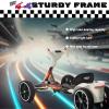 Electric Go Kart Drift Kart with Length-Adjustable Seat, 6v Outdoor Riding Toy, Equipped with Anti-Slip Tires, LED Lights, and Music, Ideal for Kids Aged 3-8 Years view 3