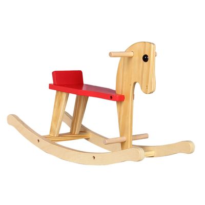 WHAMVOX Wooden Horse Shaped Rocking Chair for Educational with Safe Swing Angle Gift for Birthday Christmas and Shower