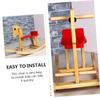 WHAMVOX Wooden Horse Shaped Rocking Chair for Educational with Safe Swing Angle Gift for Birthday Christmas and Shower view 2