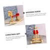 WHAMVOX Wooden Horse Shaped Rocking Chair for Educational with Safe Swing Angle Gift for Birthday Christmas and Shower view 4