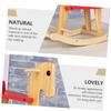 COOLHIYA Wooden Rocking Horse Chair for Animal Shaped with Handrails Safe Little Rocking Chair for Boys and Educational Household Hobbyhorse view 2