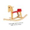 COOLHIYA Wooden Rocking Horse Chair for Animal Shaped with Handrails Safe Little Rocking Chair for Boys and Educational Household Hobbyhorse view 4