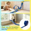 Flex Track 15ft for Kids, Build-Your-Own Creative Race Track Set, Bold Blue & White with Toy Cars & Parts view 3