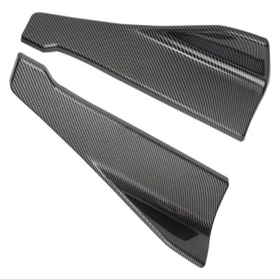 Car Rear Lip Bumper Skirts Splitters Fins Spoiler Canards Diffuser Side Scratch MudguardsCompatible with Mitsubishi Lancer EVO 15-20(Carbon Fiber)