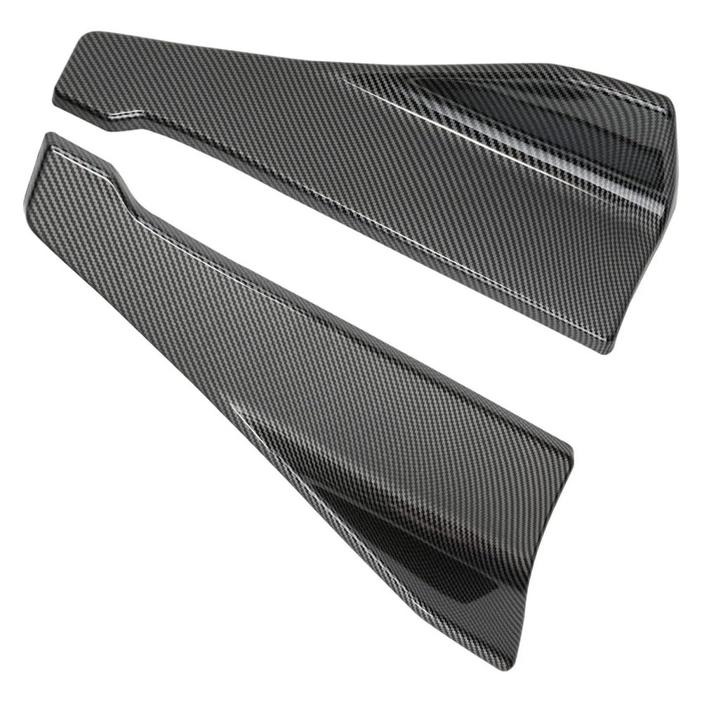 Car Rear Lip Bumper Skirts Splitters Fins Spoiler Canards Diffuser Side Scratch MudguardsCompatible with Mitsubishi Lancer EVO 15-20(Carbon Fiber)