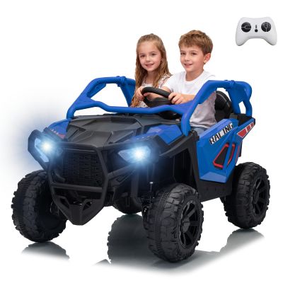 24V 10Ah/7Ah 2 Seater Ride on Car Truck, BLISSRIDE 4WD/2WD Switchable Kids UTV w/20 Spacious Seat, 4x200W Power Motor, 2.4G Remote, Bluetooth, 24V Ride on Toys for Big Kids Boys Girls(Blue)