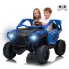 24V 10Ah/7Ah 2 Seater Ride on Car Truck, BLISSRIDE 4WD/2WD Switchable Kids UTV w/20 Spacious Seat, 4x200W Power Motor, 2.4G Remote, Bluetooth, 24V Ride on Toys for Big Kids Boys Girls(Blue) view 1