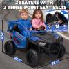 24V 10Ah/7Ah 2 Seater Ride on Car Truck, BLISSRIDE 4WD/2WD Switchable Kids UTV w/20 Spacious Seat, 4x200W Power Motor, 2.4G Remote, Bluetooth, 24V Ride on Toys for Big Kids Boys Girls(Blue) view 2