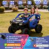 24V 10Ah/7Ah 2 Seater Ride on Car Truck, BLISSRIDE 4WD/2WD Switchable Kids UTV w/20 Spacious Seat, 4x200W Power Motor, 2.4G Remote, Bluetooth, 24V Ride on Toys for Big Kids Boys Girls(Blue) view 3