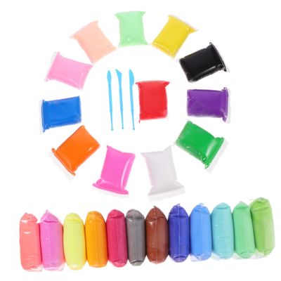 COOLHIYA 24 Packs Color DIY Modeling Clay Kit for Supplie Soft Non-Toxic Craft Clay Flexible and Easy to Shape and Art Projects for Boys and Crafting