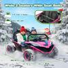 ELEMARA 2 Seater XL Ride on Toy for Big Kids,12V 10AH 4WD Ride on CarElectric Vehicle Up to 4.5 MPH w/Remote Control, Bluetooth Music, LED Lights3 Speeds for Boys Girls GiftPink view 2