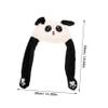 BRIGHTFUFU Carnival Plush Panda Hat with Light Movable Ears Funny Festival Cap for Women Warm Soft Fluffy Costume Accessory for Parties and Cosplay view 2