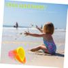 Gogogmee 3pcs Mini Plastic Sand Buckets Bright Lightweight Beach for Boys Outdoor Recreation Sand (3pcs, Large Buckets, Random Colors) Random Color view 3