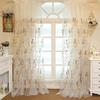 HooHero White Liner Sheer Curtains Window Treatments Gorgeous Bright Embroidery European Style Rod Pocket Top Style for Living Room Bedroom Balcony view 3