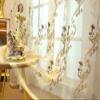 HooHero White Liner Sheer Curtains Window Treatments Gorgeous Bright Embroidery European Style Rod Pocket Top Style for Living Room Bedroom Balcony view 4
