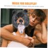 BRIGHTFUFU Realistic Black Bear Halloween Mask Soft Party Costume Accessory Lightweight Bear Headwear for Cosplay and Themed Events view 3