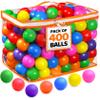 400 Ball Pit Balls for Toddlers with Storage Bag - 7 Bright Colors, Crush Proof, Great Play Toys for Tents, Pools, and Party view 1