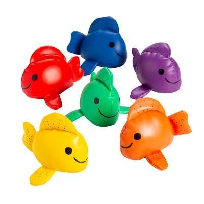 Fun Express Vinyl Fish Bean Bags - 12 Pieces