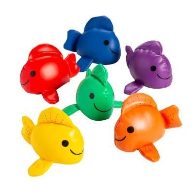 Fun Express Vinyl Fish Bean Bags - 12 Pieces